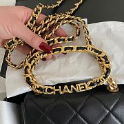Fortok Chanel 23C Ring Handle Bag Black 17x7x13cm  - 2