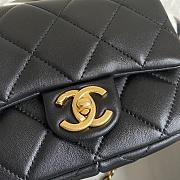 Fortok Chanel 23C Ring Handle Bag Black 17x7x13cm  - 3