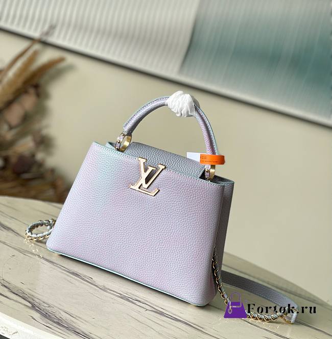 Fortok Louis Vuitton Capucines BB Bag Purple M59868 27x18x9cm - 1