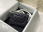 Fortok Chanel Woc Pearl Shoulder Bag Black 19.2x12.3x3.5cm - 6