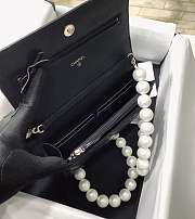 Fortok Chanel Woc Pearl Shoulder Bag Black 19.2x12.3x3.5cm - 3