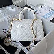 Fortok Chanel 23P Coco Handle Bag White 23cm - 6