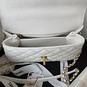 Fortok Chanel 23P Coco Handle Bag White 23cm - 2