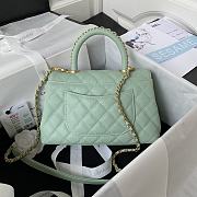 Fortok Chanel 23P Coco Handle Bag Green 23cm - 4