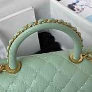 Fortok Chanel 23P Coco Handle Bag Green 23cm - 5