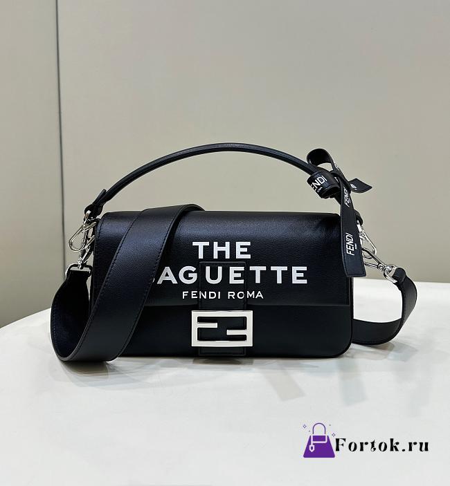Fortok Fendi By Marc Jacobs Bag Baguette Black Leather 26×5×15cm - 1