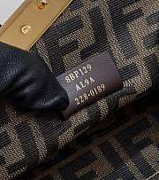 Fortok Fendi First Small Beige Raffia Macrame Bag 26x9.5x18cm - 6