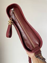 Fortok Chanel Gabrielle Medium Hobo Bag Burgundy 27cm - 5
