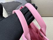 Fortok Chanel Maxi Shopping Bag Cotton,Calfskin&Silver-Tone Metal Pink & Blue - 4