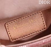 Fortok Dior Lady Microbag Blush Pink Satin Embroidered With Gradient Effect Beads - 6