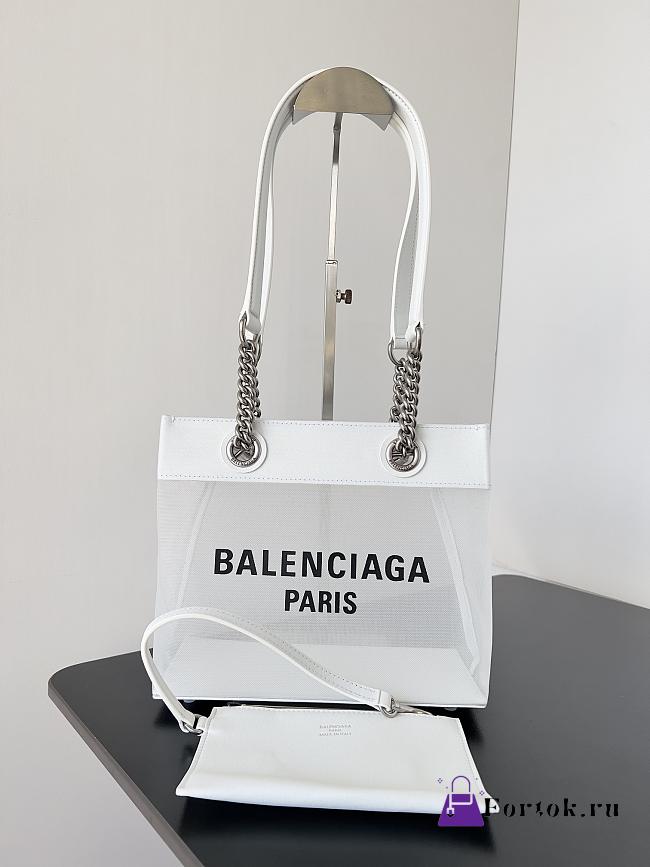 Fortok Balenciaga Duty Free Bag White 22.9x18.8x10.9cm - 1