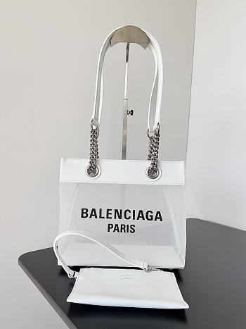 Fortok Balenciaga Duty Free Bag White 22.9x18.8x10.9cm