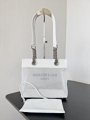 Fortok Balenciaga Duty Free Bag White 22.9x18.8x10.9cm - 6