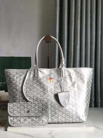 Fortok Goyard Saint Louis PM Bag Silver 47cm