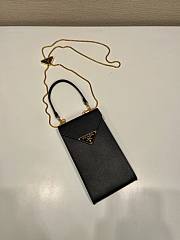 Fortok Prada Saffiano Leather Mini Bag Black 10.5x18x3cm - 6