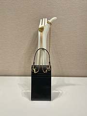 Fortok Prada Saffiano Leather Mini Bag Black 10.5x18x3cm - 4