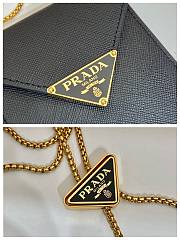 Fortok Prada Saffiano Leather Mini Bag Black 10.5x18x3cm - 2