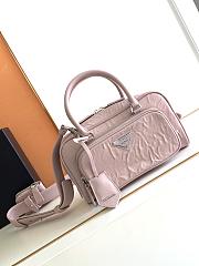 Fortok Prada Logo Shoulder Bag Pink 24x12.5x7cm - 1