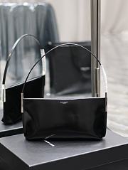 Fortok Saint Laurent Black Suzanne Leather Shoulder Bag 28×14×4cm - 1