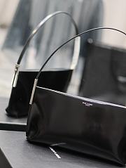 Fortok Saint Laurent Black Suzanne Leather Shoulder Bag 28×14×4cm - 4