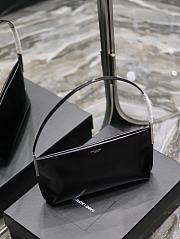Fortok Saint Laurent Black Suzanne Leather Shoulder Bag 28×14×4cm - 3