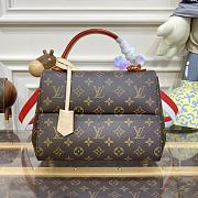 Fortok Louis Vuitton Cluny BB Bag Red and White M43791 28x20x10cm - 1