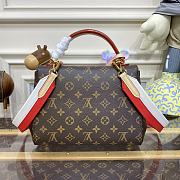 Fortok Louis Vuitton Cluny BB Bag Red and White M43791 28x20x10cm - 5