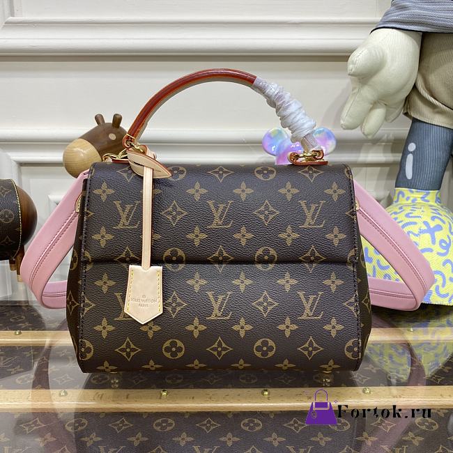 Fortok Louis Vuitton Cluny BB Bag Pink M44267 28x20x10cm - 1