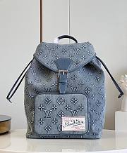 Fortok Louis Vuitton Montsouris Backpack Denim Canvas M22534 32x40x19cm - 1
