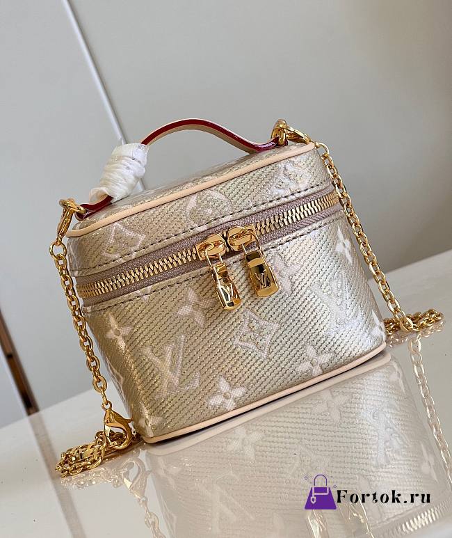 Fortok Louis Vuitton Micro Vanity Bag Beige M22920 11x10x8cm - 1
