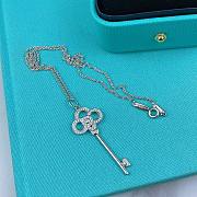 Fortok Tiffany Heart Crown Key Necklace - 4