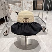 Fortok Chanel Straw Hat Black/White - 4
