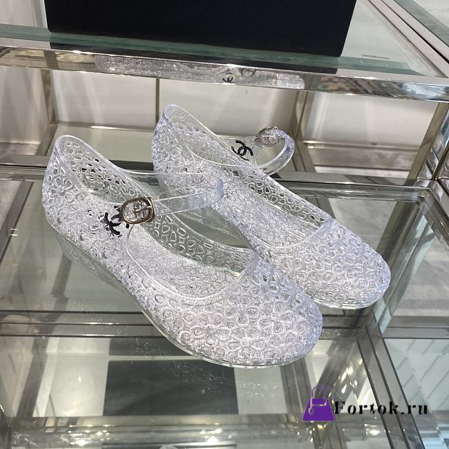 Fortok Chanel Plastic Sandals White - 1