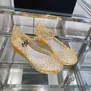 Fortok Chanel Plastic Sandals Gold - 1