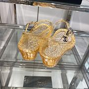 Fortok Chanel Plastic Sandals Gold - 6