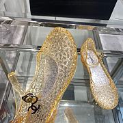 Fortok Chanel Plastic Sandals Gold - 4