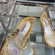 Fortok Chanel Plastic Sandals Gold - 3