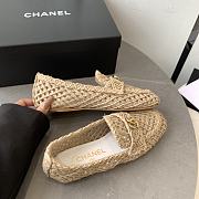 Fortok Chanel Braided Cord Loafers Beige - 3