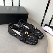 Fortok Chanel Braided Cord Loafers Black - 1