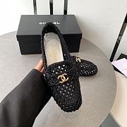 Fortok Chanel Braided Cord Loafers Black - 4