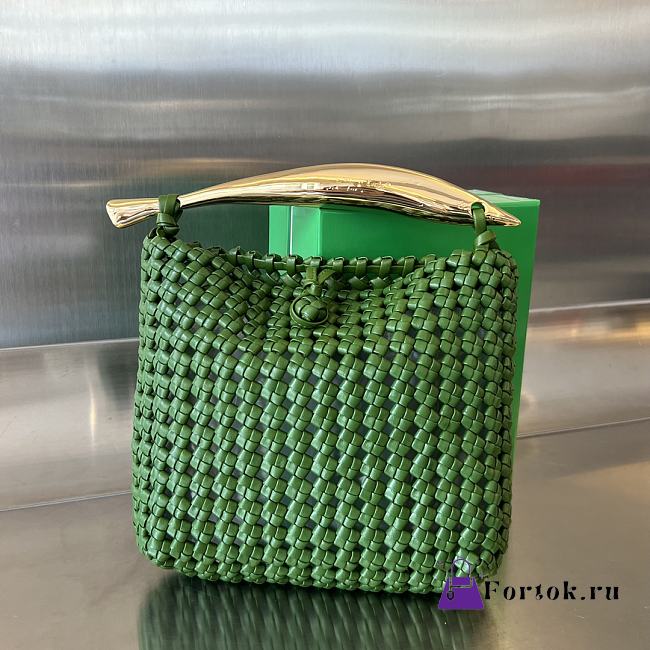 Fortok Bottega Veneta Braided Sardine Bag Green 29x24x7cm - 1