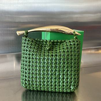 Fortok Bottega Veneta Braided Sardine Bag Green 29x24x7cm