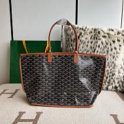Fortok Goyard Aniou Tote Bag Black and Brown 30×14×25cm - 6