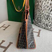Fortok Goyard Aniou Tote Bag Black and Brown 30×14×25cm - 5