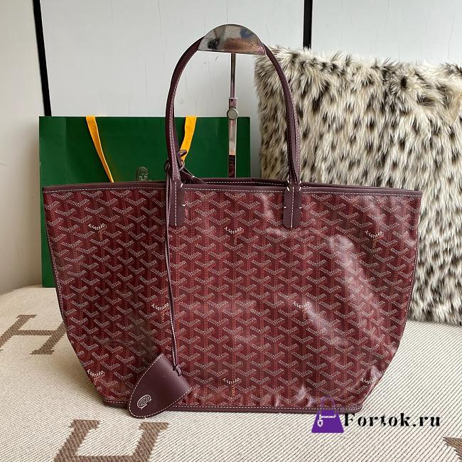 Fortok Goyard Aniou Tote Bag Burgundy 30×14×25cm - 1