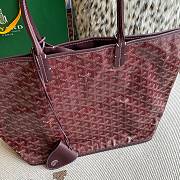 Fortok Goyard Aniou Tote Bag Burgundy 30×14×25cm - 5