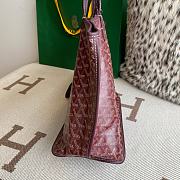 Fortok Goyard Aniou Tote Bag Burgundy 30×14×25cm - 3