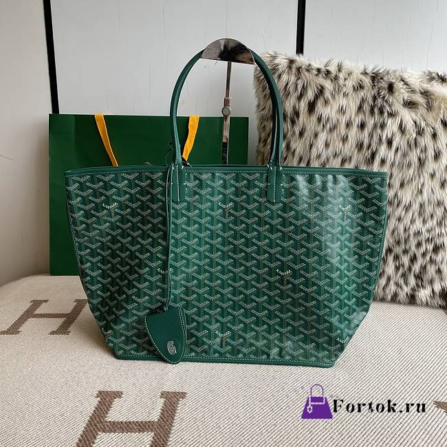 Fortok Goyard Aniou Tote Bag Green 30×14×25cm - 1