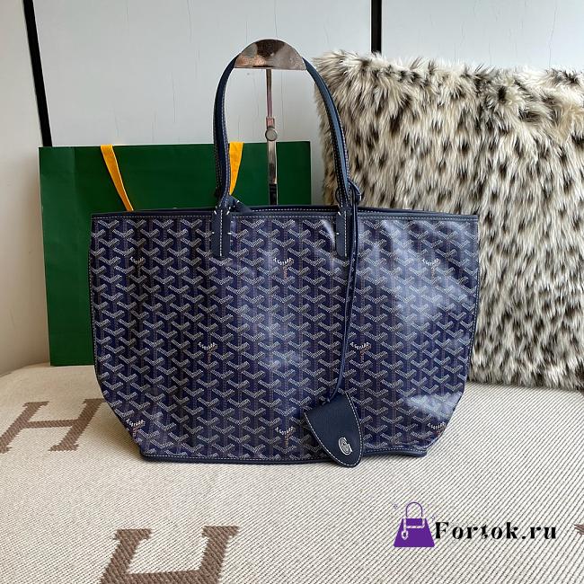 Fortok Goyard Aniou Tote Bag Blue 30×14×25cm - 1