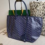 Fortok Goyard Aniou Tote Bag Blue 30×14×25cm - 4